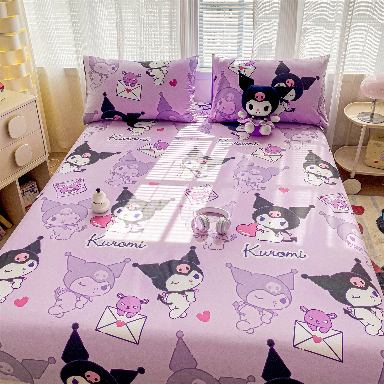 91家纺网 家纺一手货源 找家纺 名兮家居 2025新款全棉纯棉13372经典奥特曼-三丽鸥成人床床笠单件单床笠【含防伪标】 情书库洛米