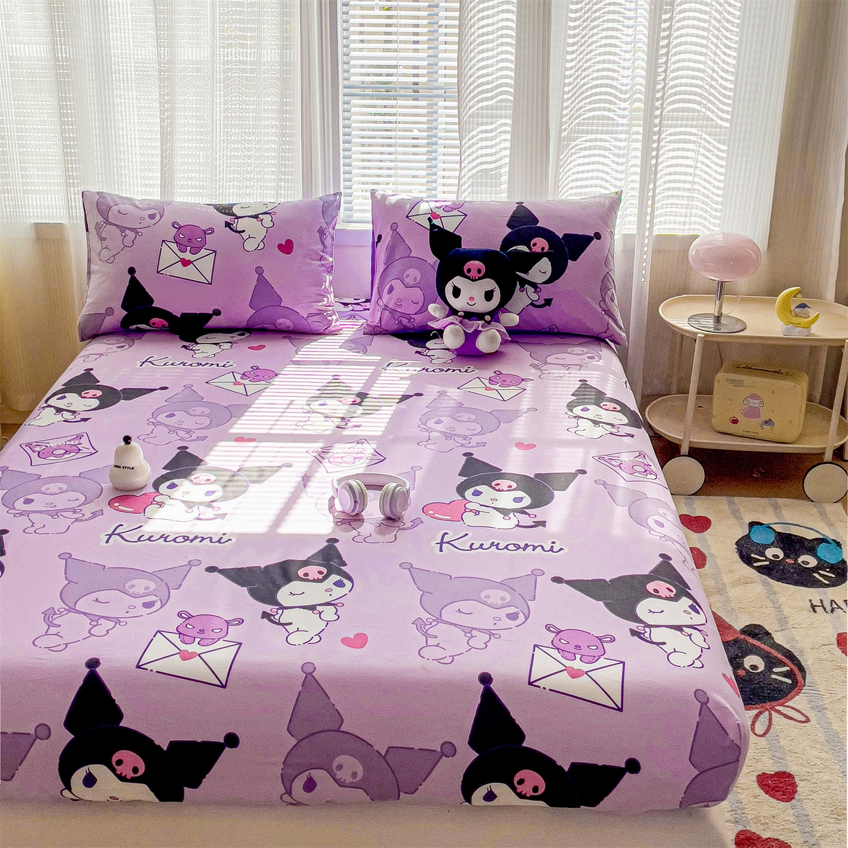 91家纺网 家纺一手货源 找家纺 名兮家居 2025新款全棉纯棉13372经典奥特曼-三丽鸥成人床床笠单件单床笠【含防伪标】 情书库洛米