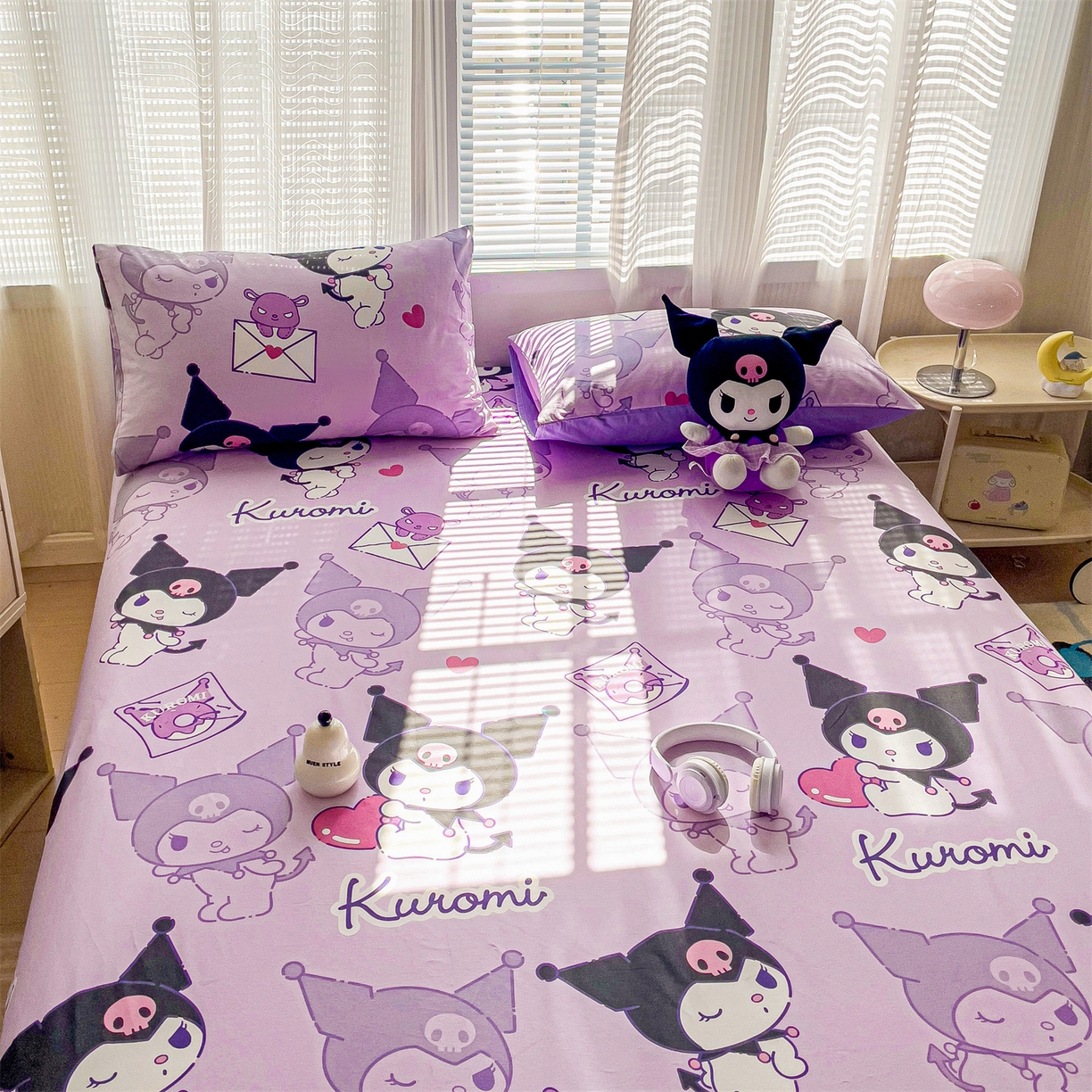 91家纺网 家纺一手货源 找家纺 名兮家居 2025新款全棉纯棉13372经典奥特曼-三丽鸥成人床床笠单件单床笠【含防伪标】 情书库洛米