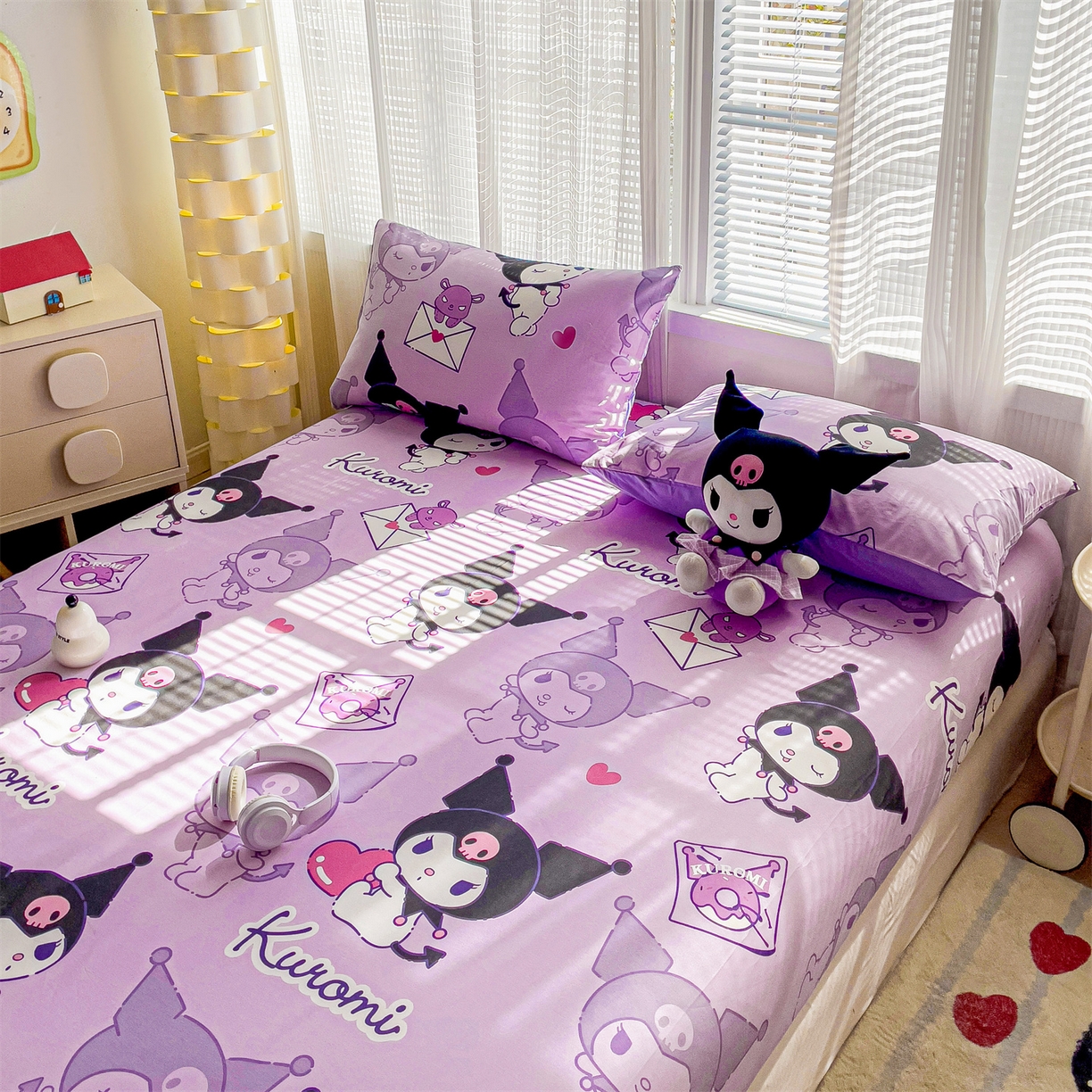 91家纺网 家纺一手货源 找家纺 名兮家居 2025新款全棉纯棉13372经典奥特曼-三丽鸥成人床床笠单件单床笠【含防伪标】 情书库洛米