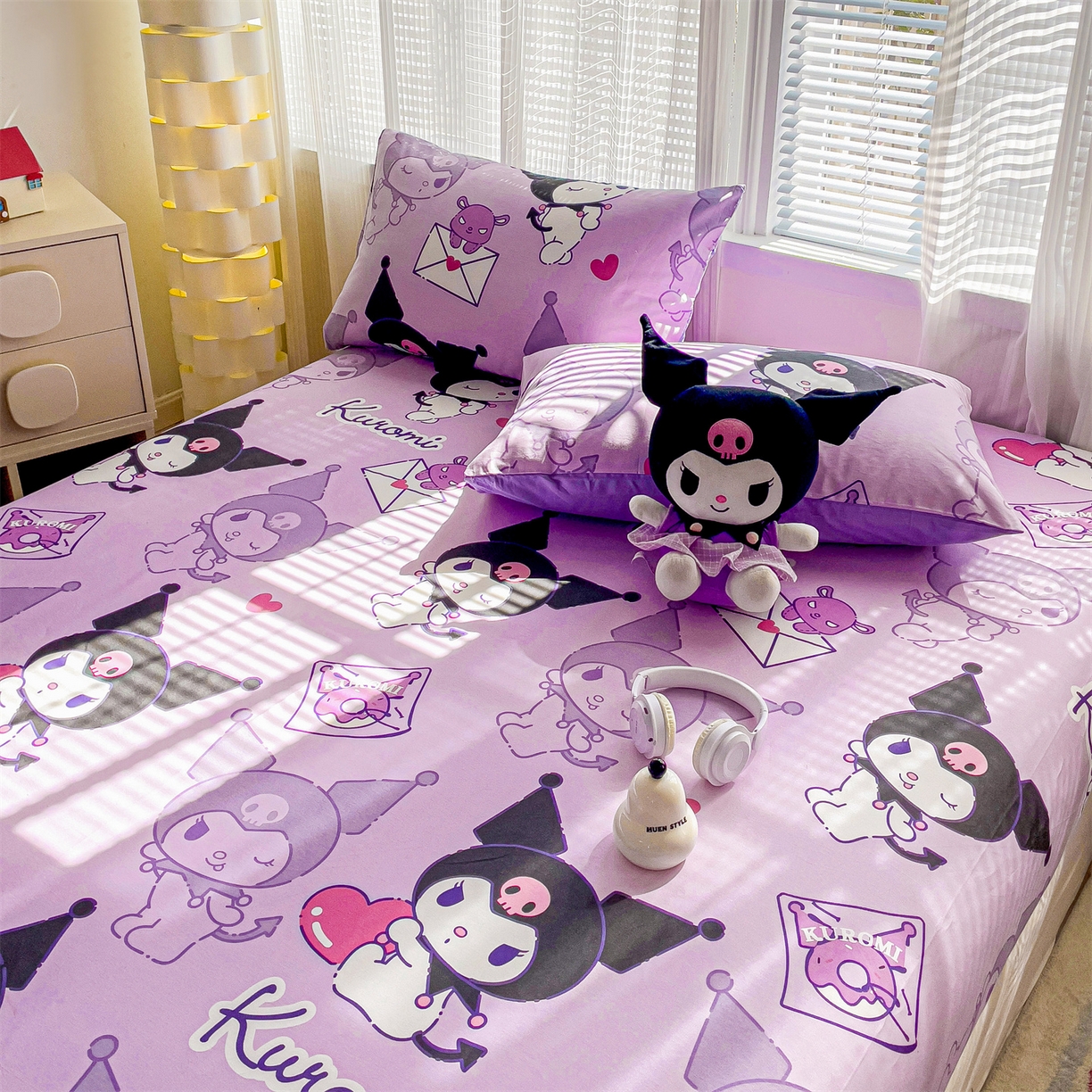 91家纺网 家纺一手货源 找家纺 名兮家居 2025新款全棉纯棉13372经典奥特曼-三丽鸥成人床床笠单件单床笠【含防伪标】 情书库洛米