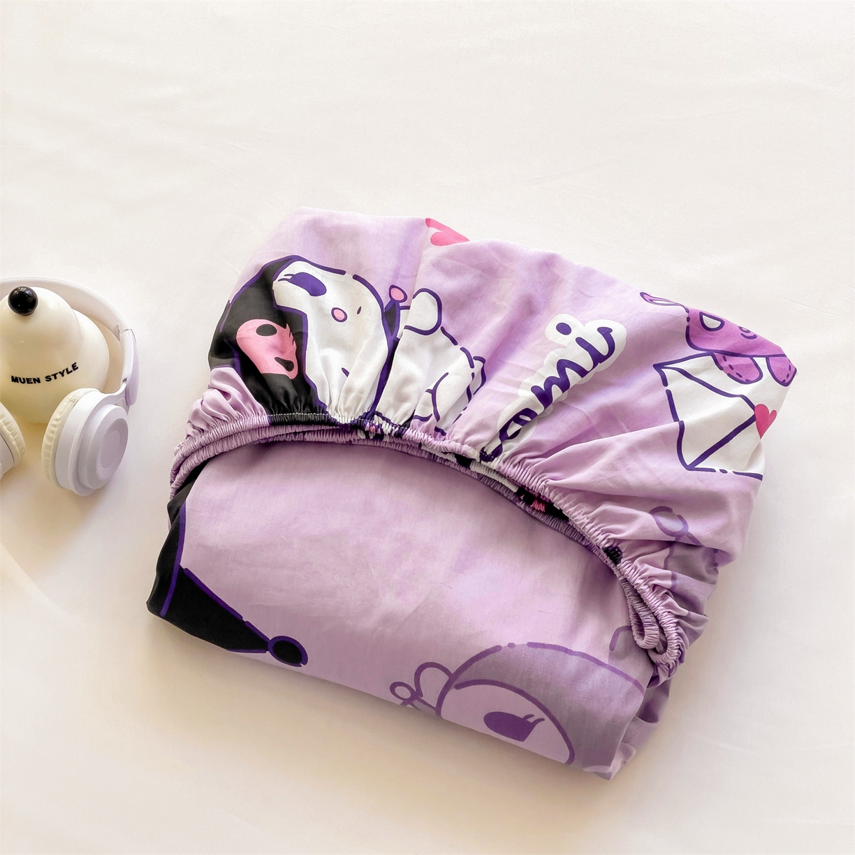 91家纺网 家纺一手货源 找家纺 名兮家居 2025新款全棉纯棉13372经典奥特曼-三丽鸥成人床床笠单件单床笠【含防伪标】 情书库洛米