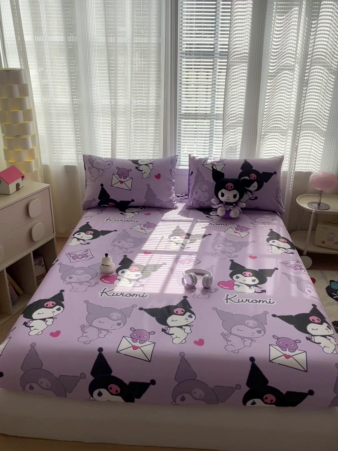 91家纺网 家纺一手货源 找家纺 名兮家居 2025新款全棉纯棉13372经典奥特曼-三丽鸥成人床床笠单件单床笠【含防伪标】 情书库洛米