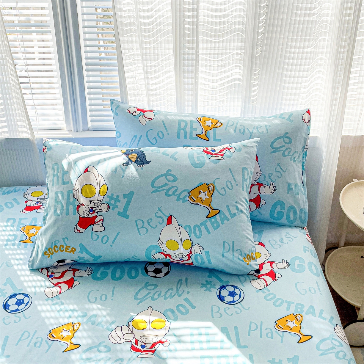 91家纺网 家纺一手货源 找家纺 名兮家居 2025新款全棉纯棉13372经典奥特曼-三丽鸥成人床床笠单件单床笠【含防伪标】 世界杯