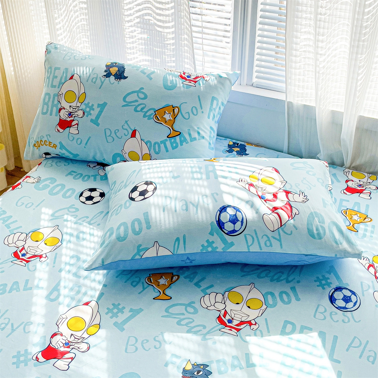 91家纺网 家纺一手货源 找家纺 名兮家居 2025新款全棉纯棉13372经典奥特曼-三丽鸥成人床床笠单件单床笠【含防伪标】 世界杯