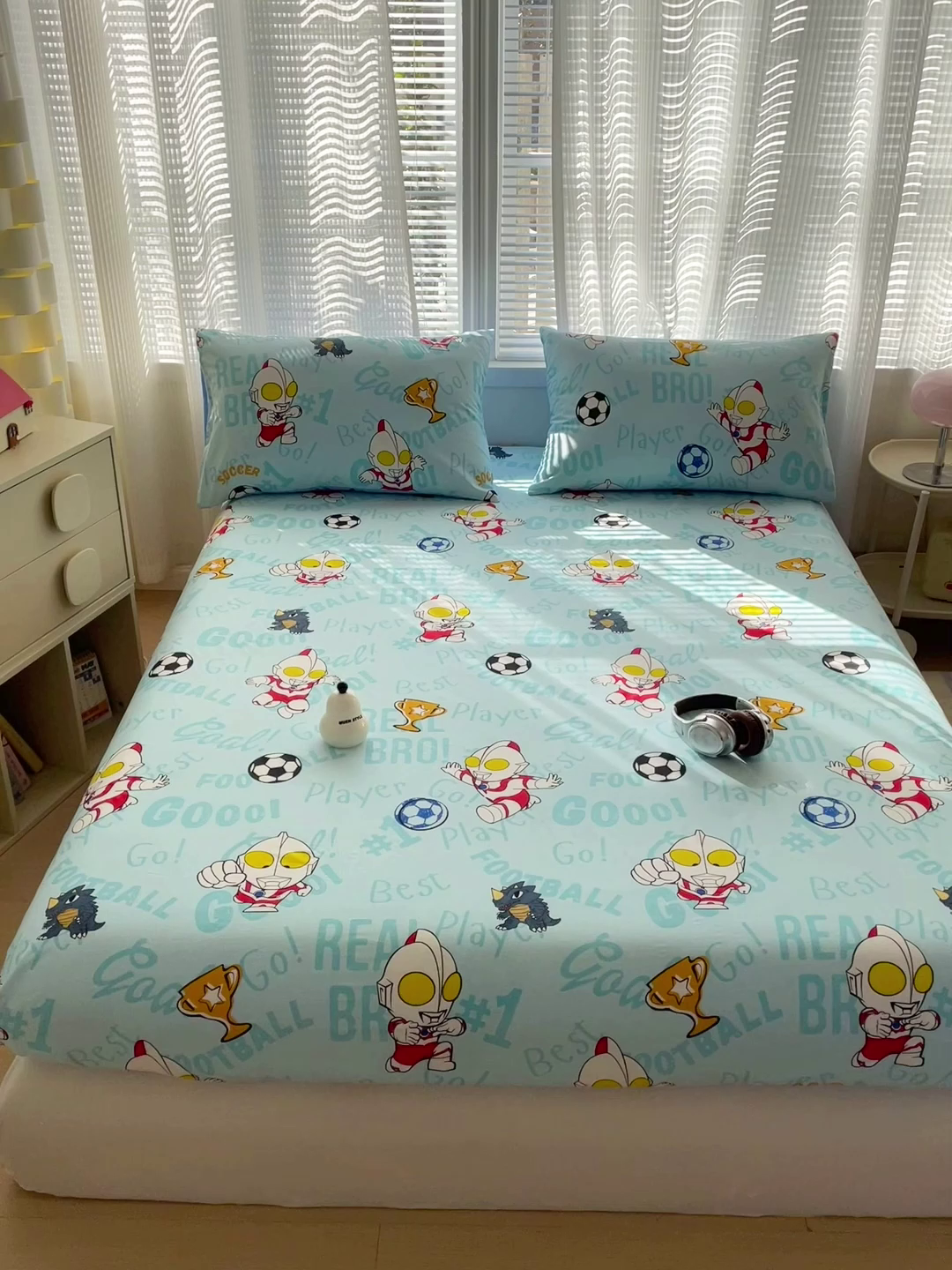 91家纺网 家纺一手货源 找家纺 名兮家居 2025新款全棉纯棉13372经典奥特曼-三丽鸥成人床床笠单件单床笠【含防伪标】 世界杯