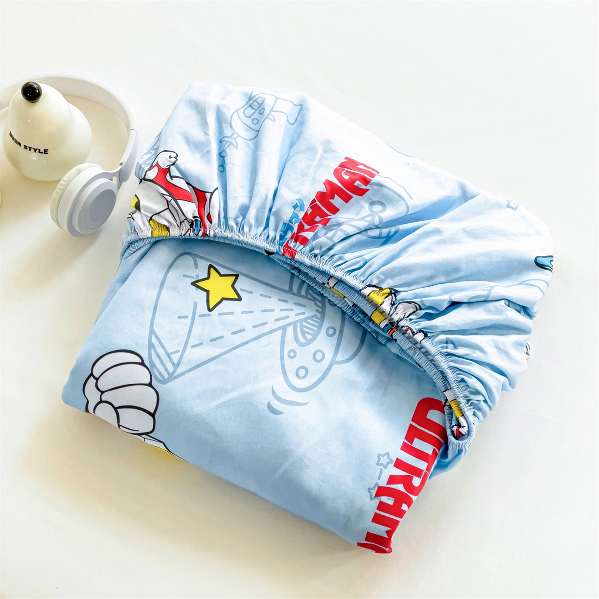 91家纺网 家纺一手货源 找家纺 名兮家居 2025新款全棉纯棉13372经典奥特曼-三丽鸥成人床床笠单件单床笠【含防伪标】 太空奥特曼