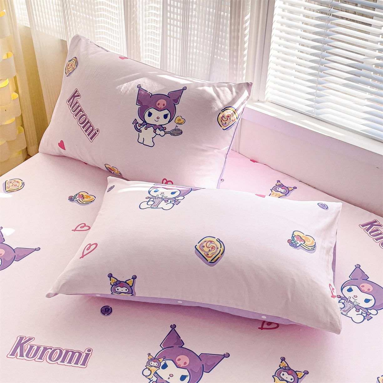 91家纺网 家纺一手货源 找家纺 名兮家居 2025新款全棉纯棉13372经典奥特曼-三丽鸥成人床床笠单件单床笠【含防伪标】 甜筒库洛米