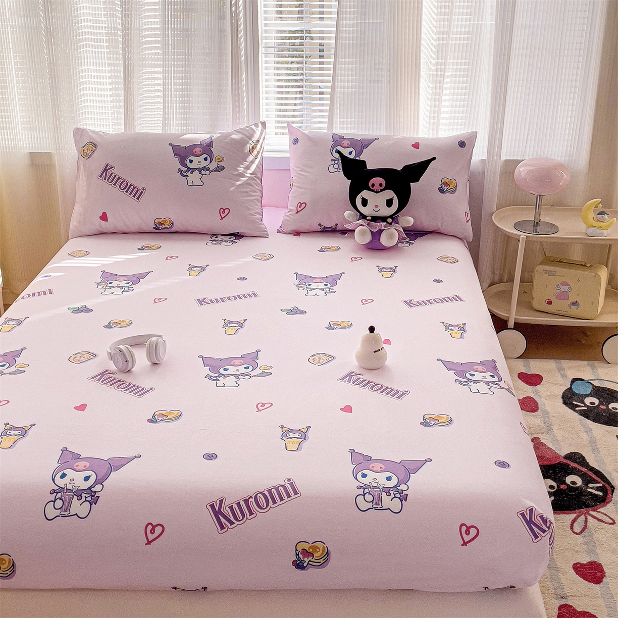 91家纺网 家纺一手货源 找家纺 名兮家居 2025新款全棉纯棉13372经典奥特曼-三丽鸥成人床床笠单件单床笠【含防伪标】 甜筒库洛米