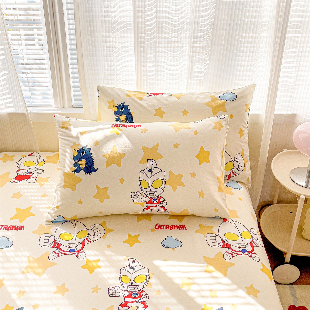 91家纺网 家纺一手货源 找家纺 名兮家居 2025新款全棉纯棉13372经典奥特曼-三丽鸥成人床床笠单件单床笠【含防伪标】 星星奥特曼
