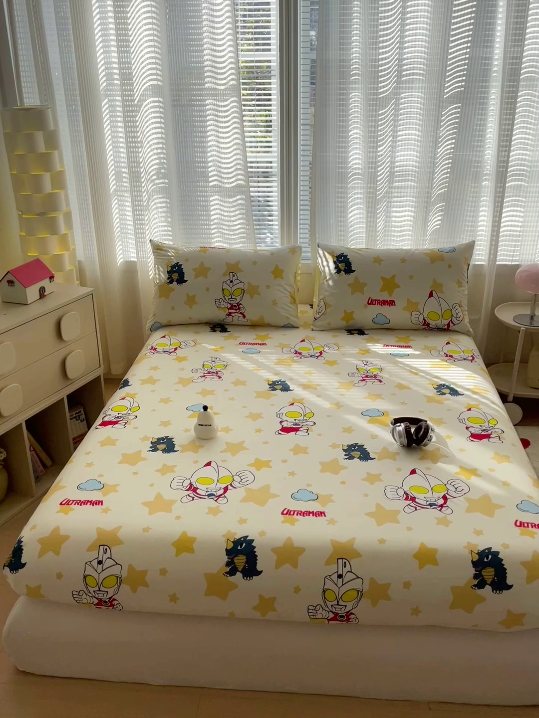 91家纺网 家纺一手货源 找家纺 名兮家居 2025新款全棉纯棉13372经典奥特曼-三丽鸥成人床床笠单件单床笠【含防伪标】 星星奥特曼