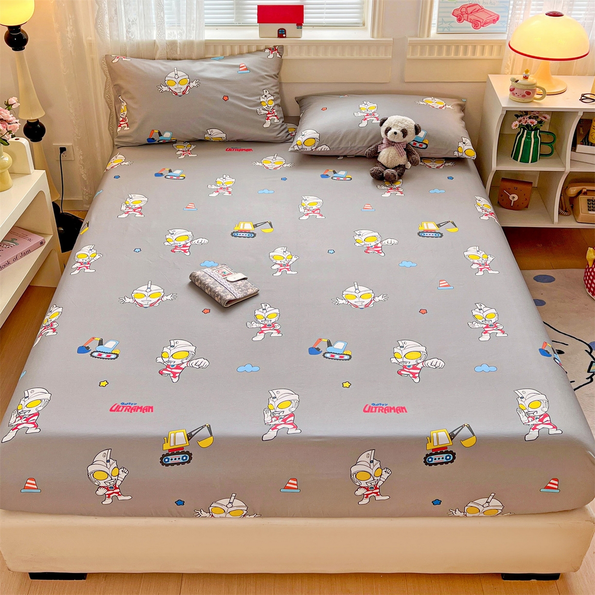 名兮家居 2025新款全棉纯棉13372经典奥特曼-三丽鸥成人床床笠单件单床笠【含防伪标】 宇宙小分队