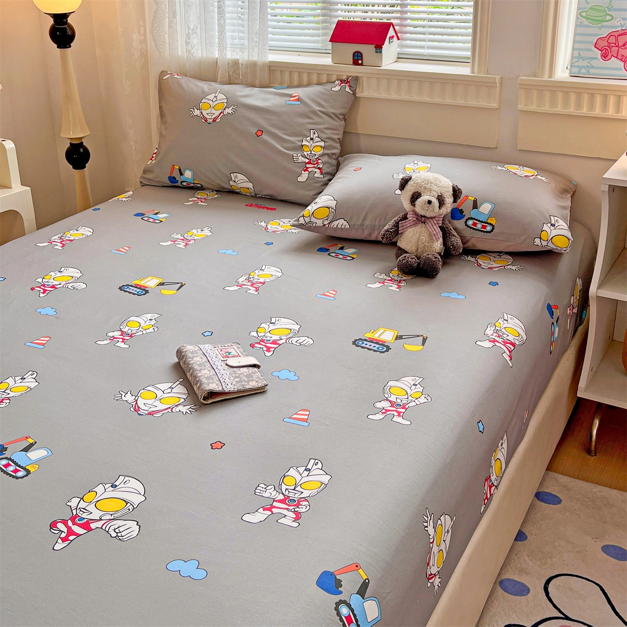 91家纺网 家纺一手货源 找家纺 名兮家居 2025新款全棉纯棉13372经典奥特曼-三丽鸥成人床床笠单件单床笠【含防伪标】 宇宙小分队