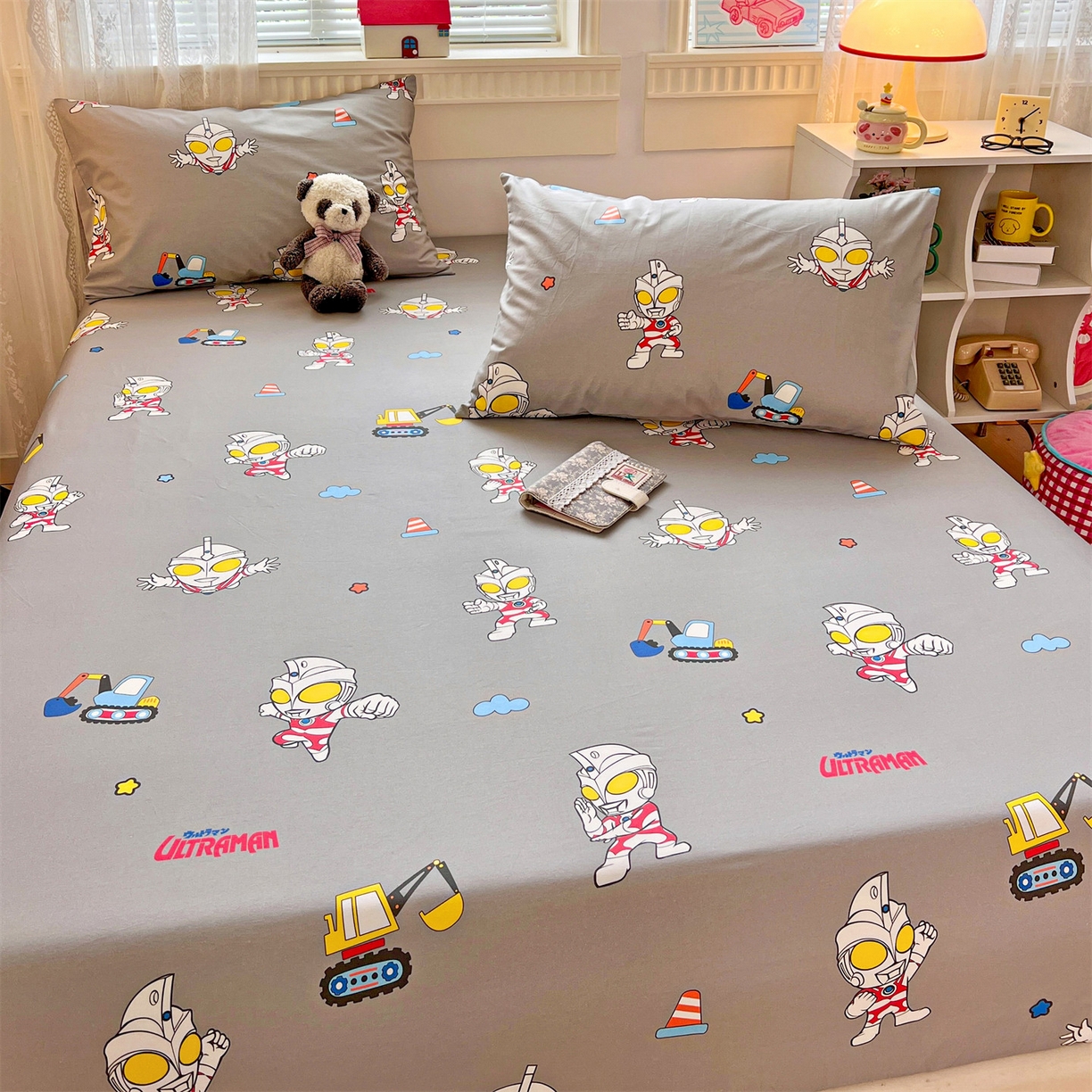 91家纺网 家纺一手货源 找家纺 名兮家居 2025新款全棉纯棉13372经典奥特曼-三丽鸥成人床床笠单件单床笠【含防伪标】 宇宙小分队