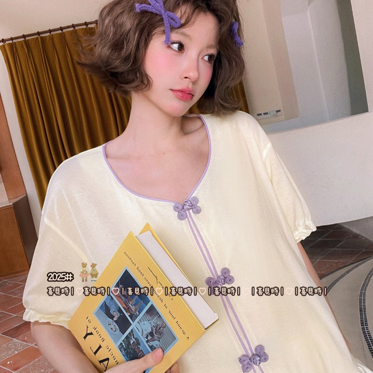 91家纺网 家纺一手货源 找家纺 （总）妍景家居生活馆 2025新款小熊家-新中式风盘口套装