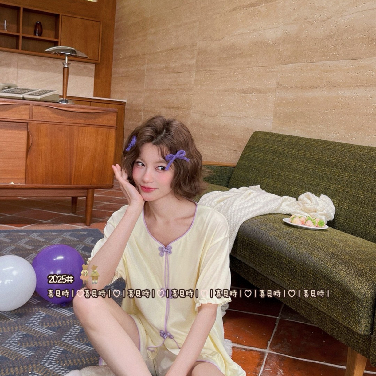 91家纺网 家纺一手货源 找家纺 （总）妍景家居生活馆 2025新款小熊家-新中式风盘口套装