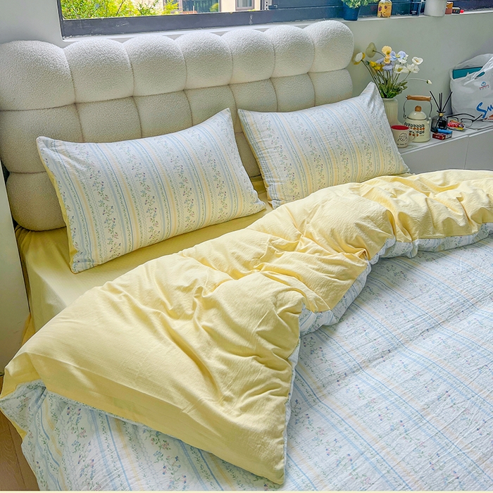 91家纺网 家纺一手货源 找家纺 （总）森璐家纺 2025新款针织双层纱四件套-系列二