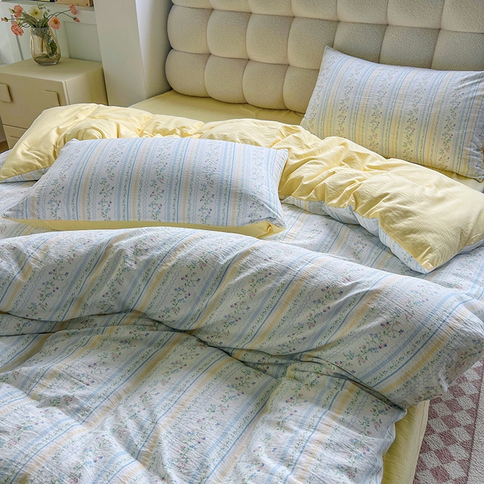 91家纺网 家纺一手货源 找家纺 （总）森璐家纺 2025新款针织双层纱四件套-系列二