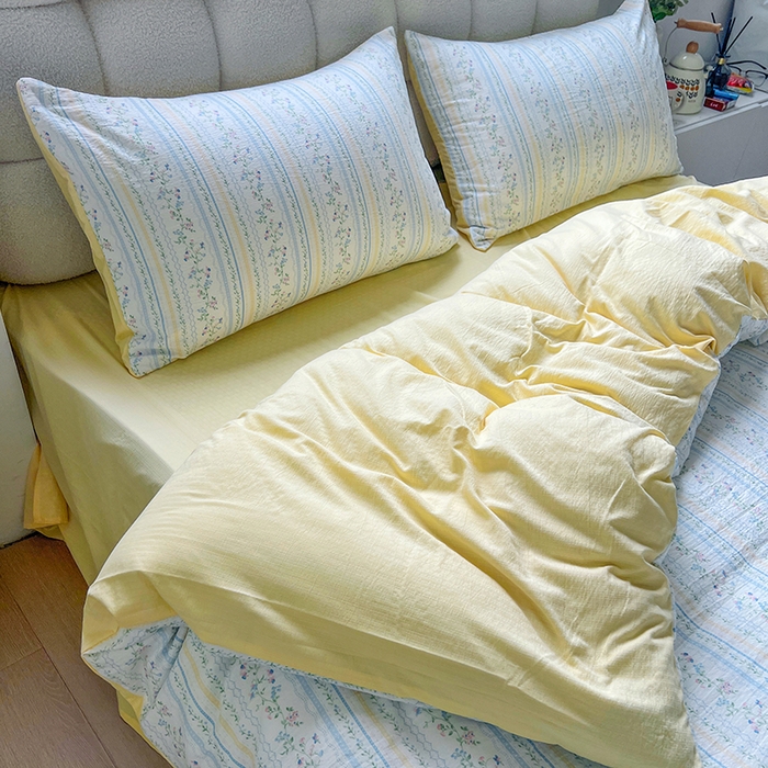 91家纺网 家纺一手货源 找家纺 （总）森璐家纺 2025新款针织双层纱四件套-系列二