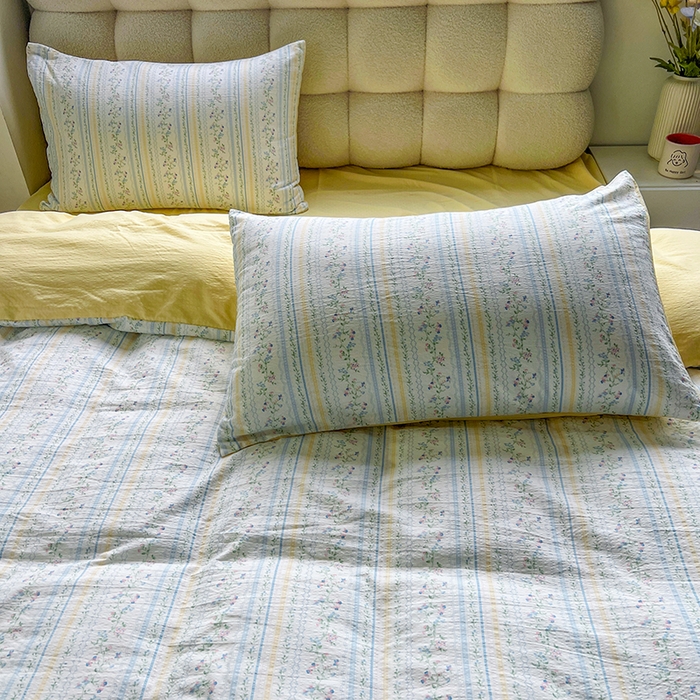 91家纺网 家纺一手货源 找家纺 （总）森璐家纺 2025新款针织双层纱四件套-系列二