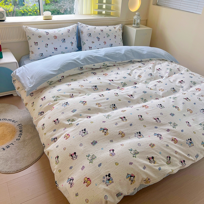 91家纺网 家纺一手货源 找家纺 森璐家纺 2025新款针织双层纱四件套-系列二 快乐派对