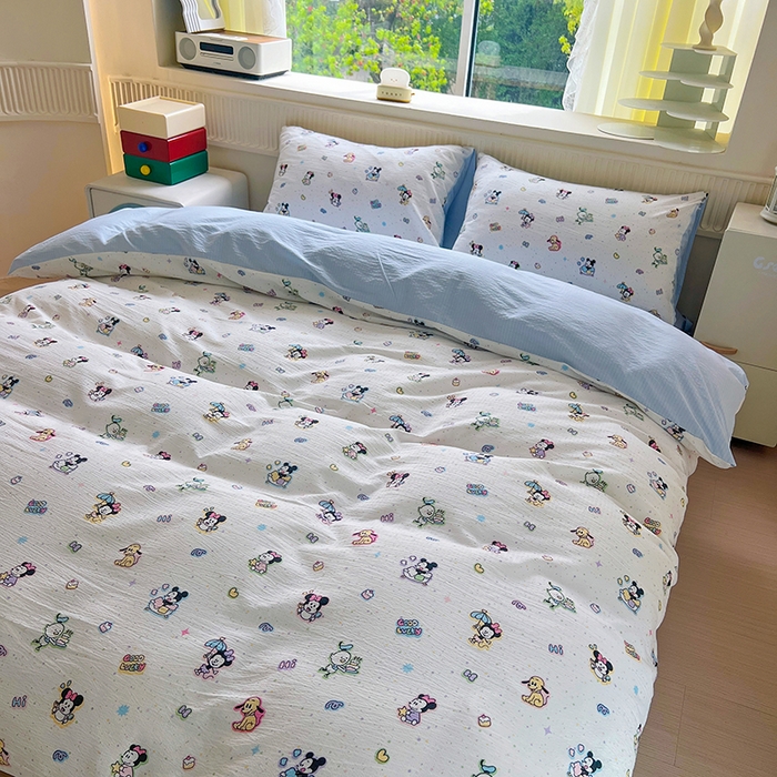 91家纺网 家纺一手货源 找家纺 森璐家纺 2025新款针织双层纱四件套-系列二 快乐派对