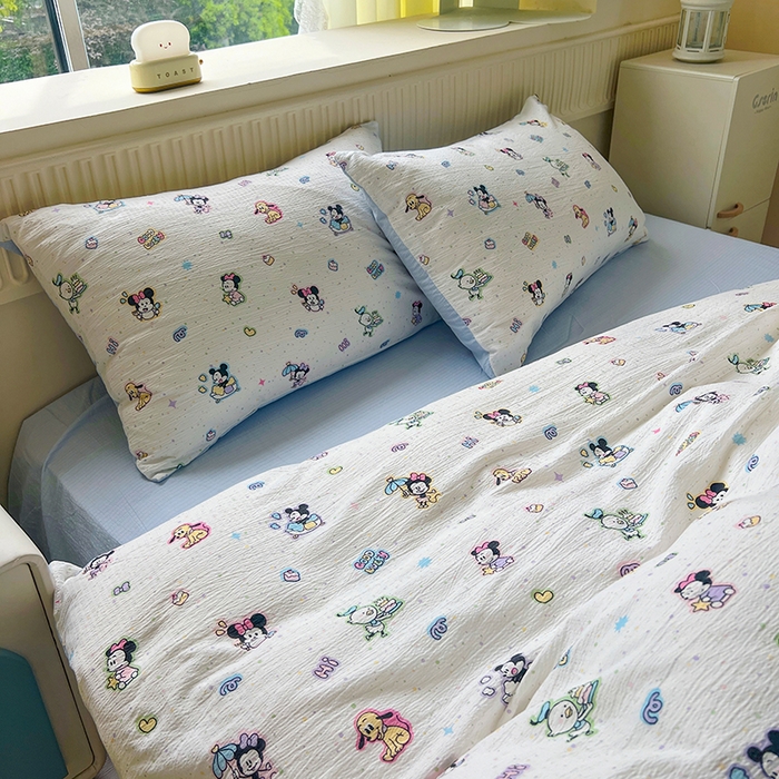 91家纺网 家纺一手货源 找家纺 森璐家纺 2025新款针织双层纱四件套-系列二 快乐派对