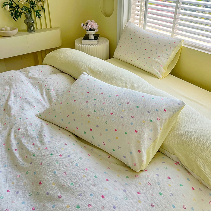 91家纺网 家纺一手货源 找家纺 森璐家纺 2025新款针织双层纱四件套-系列二 烂漫邂逅