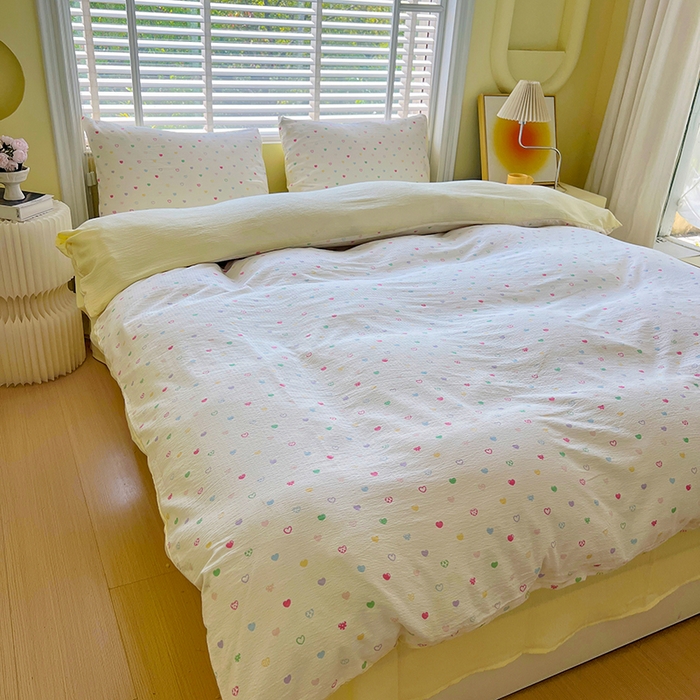 91家纺网 家纺一手货源 找家纺 森璐家纺 2025新款针织双层纱四件套-系列二 烂漫邂逅