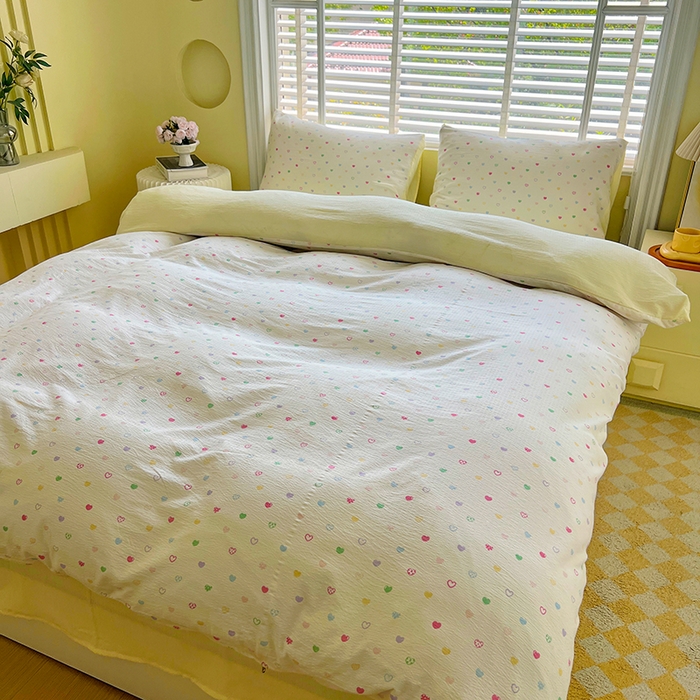 91家纺网 家纺一手货源 找家纺 森璐家纺 2025新款针织双层纱四件套-系列二 烂漫邂逅