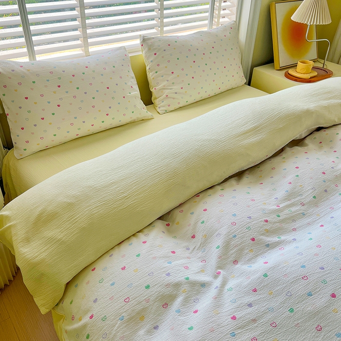 91家纺网 家纺一手货源 找家纺 森璐家纺 2025新款针织双层纱四件套-系列二 烂漫邂逅