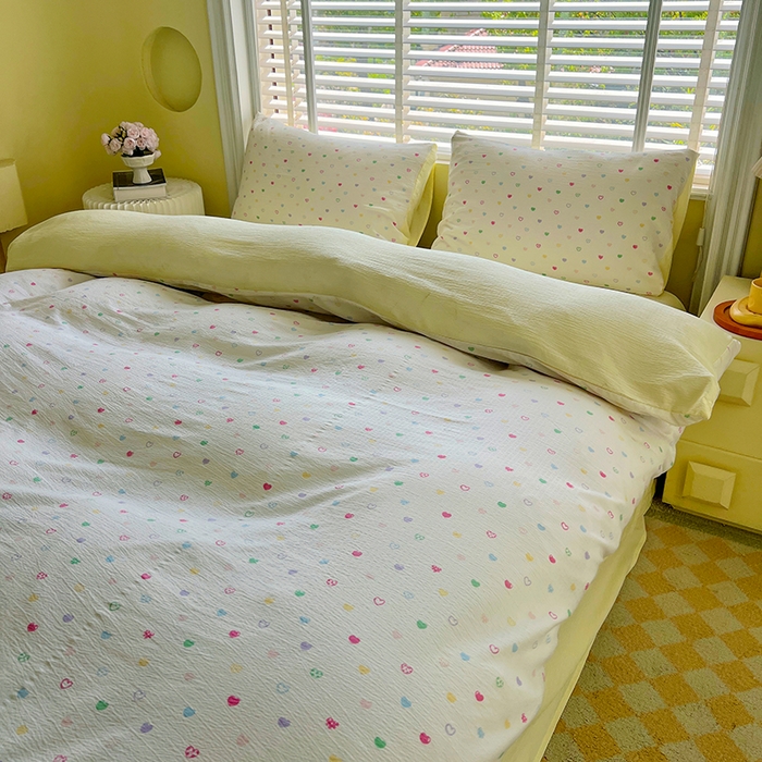 91家纺网 家纺一手货源 找家纺 森璐家纺 2025新款针织双层纱四件套-系列二 烂漫邂逅