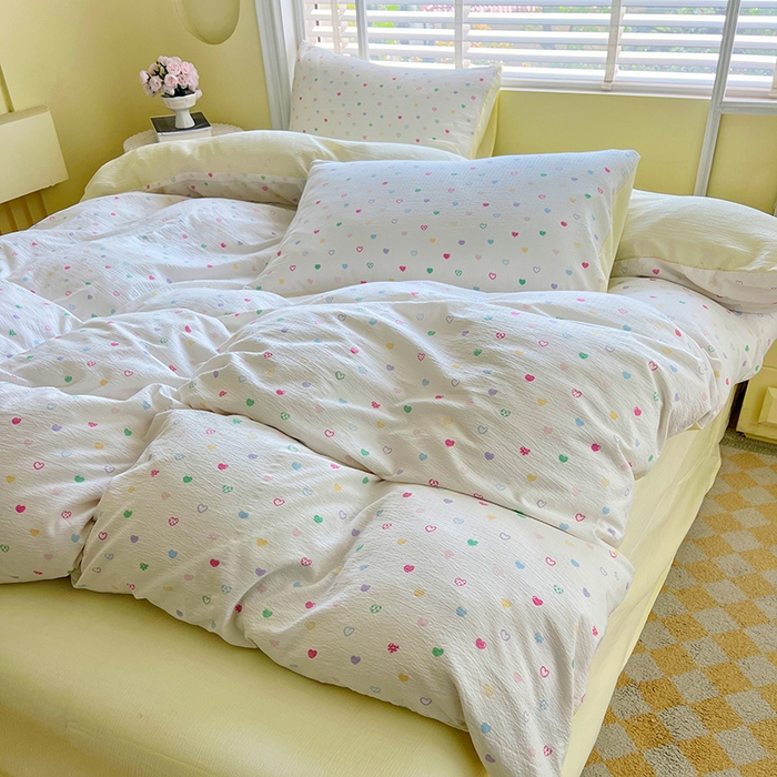 91家纺网 家纺一手货源 找家纺 森璐家纺 2025新款针织双层纱四件套-系列二 烂漫邂逅