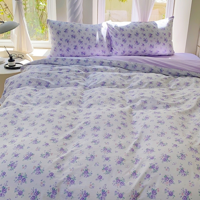 91家纺网 家纺一手货源 找家纺 森璐家纺 2025新款针织双层纱四件套-系列二 森语