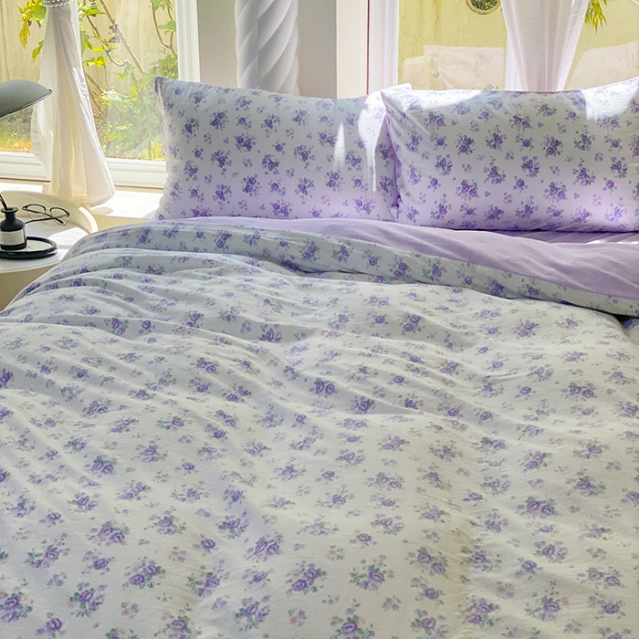 91家纺网 家纺一手货源 找家纺 森璐家纺 2025新款针织双层纱四件套-系列二 森语