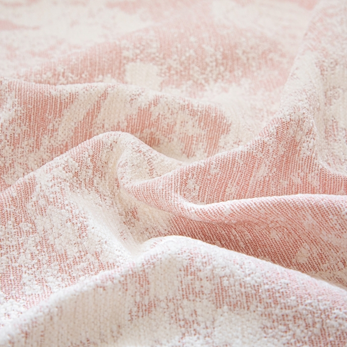 91家纺网 家纺一手货源 找家纺 沐沐家纺 2026新款玫瑰裙边沙发巾 蜜桃粉