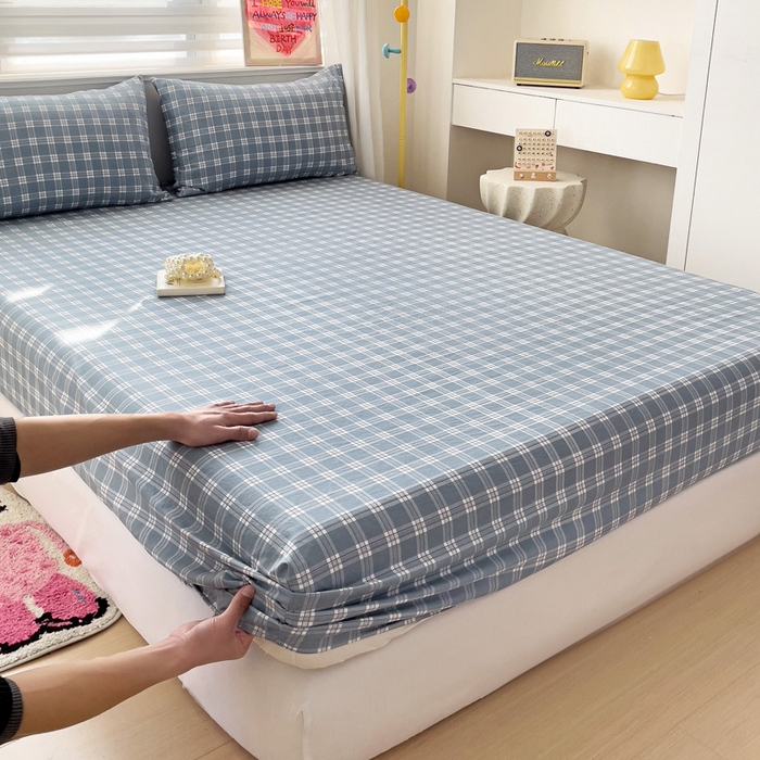 91家纺网 家纺一手货源 找家纺 （总）纽缦家纺 2025新款云朵棉小清新单品床笠床笠单件单床笠