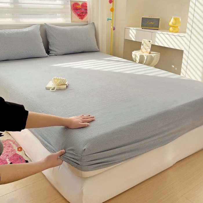 91家纺网 家纺一手货源 找家纺 （总）纽缦家纺 2025新款云朵棉小清新单品床笠床笠单件单床笠