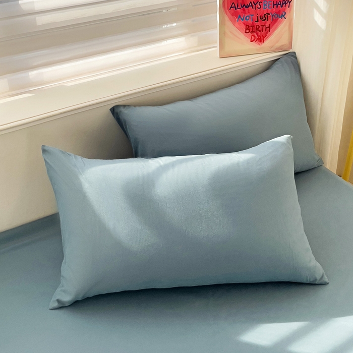 91家纺网 家纺一手货源 找家纺 纽缦家纺 2025新款云朵棉小清新单品床笠床笠单件单床笠 纯色藏青