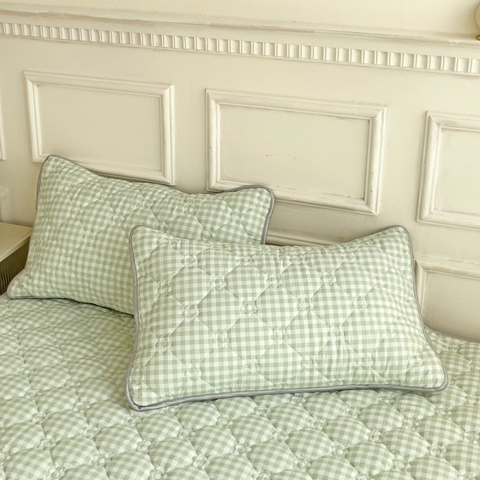 91家纺网 家纺一手货源 找家纺 纽缦家纺 2025新款云朵棉加厚夹棉床垫床护垫 小绿格