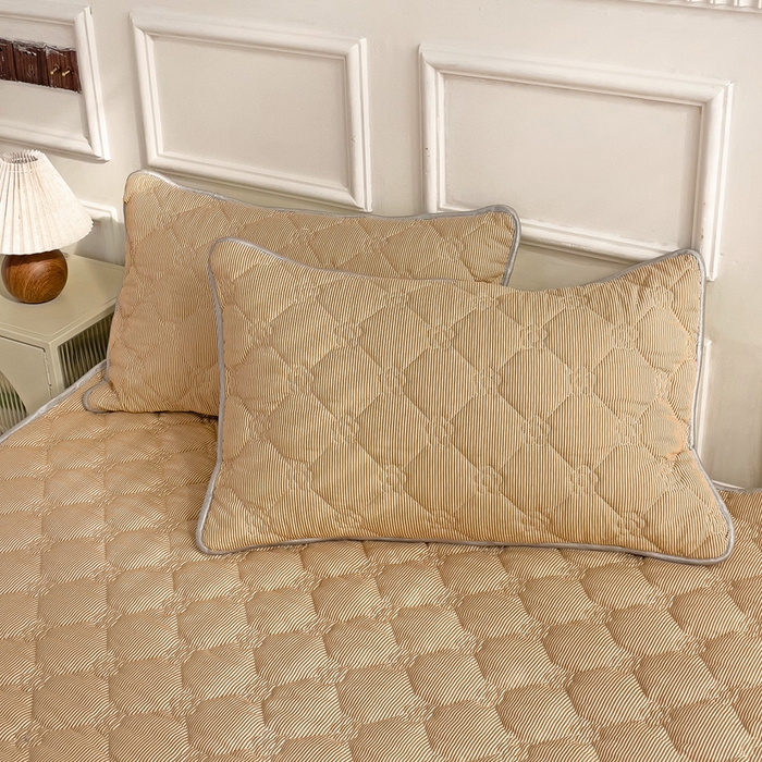 91家纺网 家纺一手货源 找家纺 纽缦家纺 2025新款云朵棉加厚夹棉床垫床护垫 小黄条