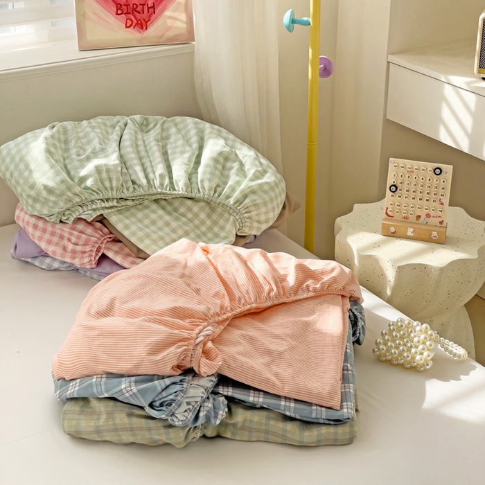 纽缦家纺 2025新款云朵棉小清新单品床笠床笠单件单床笠 组合图仅供展示