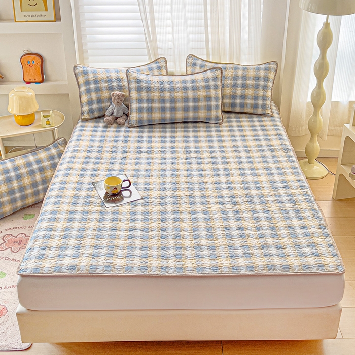 91家纺网 家纺一手货源 找家纺 纽缦家纺 2025新款云朵棉加厚夹棉床垫床护垫 薄荷汽水