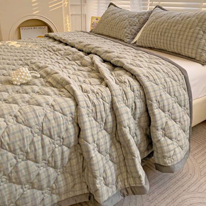 纽缦家纺 2025新款纯色云朵棉加棉加厚单品床盖床盖单件单床盖（床单） 觅遇