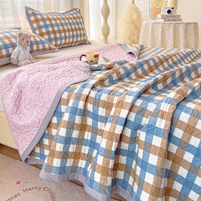 纽缦家纺 2025新款纯色云朵棉加棉加厚单品床盖床盖单件单床盖（床单） 可可咖茶