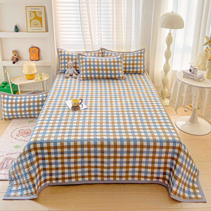 91家纺网 家纺一手货源 找家纺 纽缦家纺 2025新款纯色云朵棉加棉加厚单品床盖床盖单件单床盖（床单） 可可咖茶