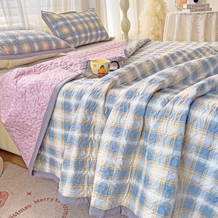 纽缦家纺 2025新款纯色云朵棉加棉加厚单品床盖床盖单件单床盖（床单） 薄荷汽水