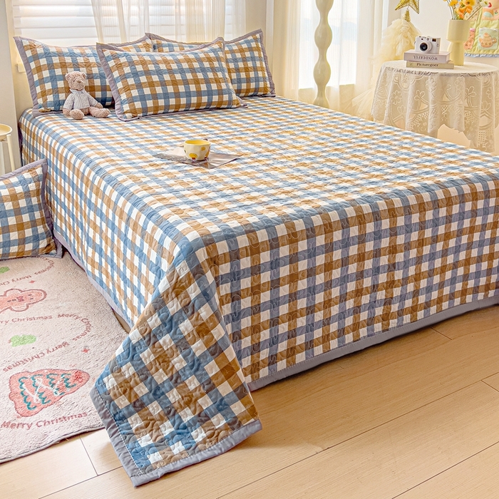 91家纺网 家纺一手货源 找家纺 纽缦家纺 2025新款纯色云朵棉加棉加厚单品床盖床盖单件单床盖（床单） 可可咖茶