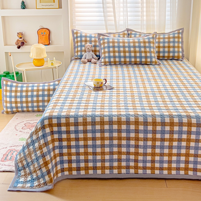 91家纺网 家纺一手货源 找家纺 纽缦家纺 2025新款纯色云朵棉加棉加厚单品床盖床盖单件单床盖（床单） 可可咖茶