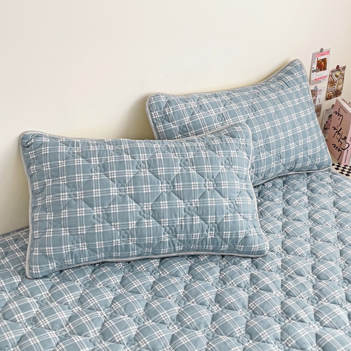 91家纺网 家纺一手货源 找家纺 纽缦家纺 2025新款云朵棉亲肤加厚夹棉单品床笠床笠单件单床笠 赴约